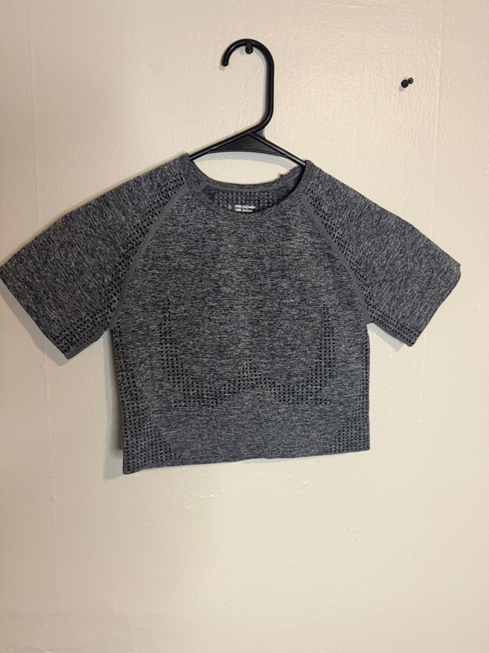 Grey Seamless Cropped Active Top